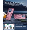 FNTCASE for Moto G Stylus 2026/2025 Case with Built-in Screen Protector | Kickstand and 2 Front Frames, 20FT Military-Grade Drop Protection, Rugged Heavy Duty Shockproof TPU Protective Cover(Rose Pink)