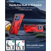 FNTCASE for Moto G Stylus 2026/2025 Case with Built-in Screen Protector | Kickstand and 2 Front Frames, 20FT Military-Grade Drop Protection, Rugged Heavy Duty Shockproof TPU Protective Cover(Red)