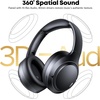 Hybrid Active Noise Cancelling Headphones 120H Long Playtime, 6 ENC Mic, Wireless Over-Ear Bluetooth 6.0 Headphones, Hi-Res Audio, Memory Foam Earcup, Transparency Mode ANC Headphone for Travel Office(Classic Black)