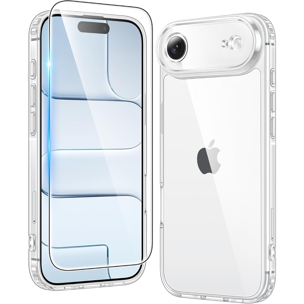 image:imageFNTCASE for iPhone 17 Pro Case Clear Magnetic with Screen Protector  Anti Yellowing Compatible with Magsafe Rugged Shockproof Protective Transparent Cell Phone CoverBClear