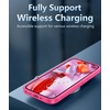 FNTCASE for iPhone 17 Pro Case Clear Magnetic with Screen Protector | Anti Yellowing, Compatible with Magsafe, Rugged Shockproof Protective, Transparent Cell Phone Cover(D-Hot Pink)