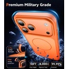 FNTCASE for iPhone 17 Pro Case Clear Magnetic with Screen Protector | Anti Yellowing, Compatible with Magsafe, Rugged Shockproof Protective, Transparent Cell Phone Cover(D-Soild Orange)