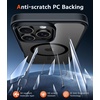 FNTCASE for iPhone 17 Pro Case Clear Magnetic with Screen Protector | Anti Yellowing, Compatible with Magsafe, Rugged Shockproof Protective, Transparent Cell Phone Cover(B-A Black)