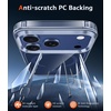 FNTCASE for iPhone 17 Pro Case Clear Magnetic with Screen Protector | Anti Yellowing, Compatible with Magsafe, Rugged Shockproof Protective, Transparent Cell Phone Cover(B-C Blue)
