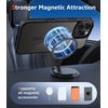 FNTCASE for iPhone 17 Pro Case Clear Magnetic with Screen Protector | Anti Yellowing, Compatible with Magsafe, Rugged Shockproof Protective, Transparent Cell Phone Cover(B-A Black)