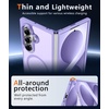 FNTCASE for iPhone 17 Pro Case Clear Magnetic with Screen Protector | Anti Yellowing, Compatible with Magsafe, Rugged Shockproof Protective, Transparent Cell Phone Cover(C-Light Purple)