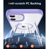 FNTCASE for iPhone 17 Pro Case Clear Magnetic with Screen Protector | Anti Yellowing, Compatible with Magsafe, Rugged Shockproof Protective, Transparent Cell Phone Cover(B-Light Purple)