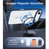 FNTCASE for iPhone 17 Pro Case Clear Magnetic with Screen Protector | Anti Yellowing, Compatible with Magsafe, Rugged Shockproof Protective, Transparent Cell Phone Cover(B-Blue)