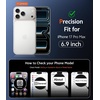 FNTCASE for iPhone 17 Pro Case Clear Magnetic with Screen Protector | Anti Yellowing, Compatible with Magsafe, Rugged Shockproof Protective, Transparent Cell Phone Cover(D-Soild Blue)
