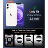 FNTCASE for iPhone 17 Pro Case Clear Magnetic with Screen Protector | Anti Yellowing, Compatible with Magsafe, Rugged Shockproof Protective, Transparent Cell Phone Cover(B-Light Purple)