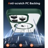 FNTCASE for iPhone 17 Pro Case Clear Magnetic with Screen Protector | Anti Yellowing, Compatible with Magsafe, Rugged Shockproof Protective, Transparent Cell Phone Cover(B-Alpine Green)