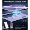 FNTCASE for iPhone 17 Pro Case Clear Magnetic with Screen Protector | Anti Yellowing, Compatible with Magsafe, Rugged Shockproof Protective, Transparent Cell Phone Cover(C-Light Purple)