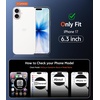 FNTCASE for iPhone 17 Pro Case Clear Magnetic with Screen Protector | Anti Yellowing, Compatible with Magsafe, Rugged Shockproof Protective, Transparent Cell Phone Cover(A-Glitter Magnetic)