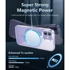 FNTCASE for iPhone 17 Pro Case Clear Magnetic with Screen Protector | Anti Yellowing, Compatible with Magsafe, Rugged Shockproof Protective, Transparent Cell Phone Cover(B-A Purple)