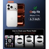FNTCASE for iPhone 17 Pro Case Clear Magnetic with Screen Protector | Anti Yellowing, Compatible with Magsafe, Rugged Shockproof Protective, Transparent Cell Phone Cover(B-Orange)
