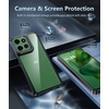FNTCASE for iPhone 17 Pro Case Clear Magnetic with Screen Protector | Anti Yellowing, Compatible with Magsafe, Rugged Shockproof Protective, Transparent Cell Phone Cover(D-Black)