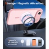 FNTCASE for iPhone 17 Pro Case Clear Magnetic with Screen Protector | Anti Yellowing, Compatible with Magsafe, Rugged Shockproof Protective, Transparent Cell Phone Cover(C-Pink)