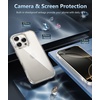 FNTCASE for iPhone 17 Pro Case Clear Magnetic with Screen Protector | Anti Yellowing, Compatible with Magsafe, Rugged Shockproof Protective, Transparent Cell Phone Cover(B-A clear)