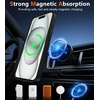 FNTCASE for iPhone 17 Pro Case Clear Magnetic with Screen Protector | Anti Yellowing, Compatible with Magsafe, Rugged Shockproof Protective, Transparent Cell Phone Cover(C-Black Magnet)