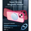 FNTCASE for iPhone 17 Pro Case Clear Magnetic with Screen Protector | Anti Yellowing, Compatible with Magsafe, Rugged Shockproof Protective, Transparent Cell Phone Cover(B-Hot Pink Magnetic)