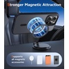 FNTCASE for iPhone 17 Pro Case Clear Magnetic with Screen Protector | Anti Yellowing, Compatible with Magsafe, Rugged Shockproof Protective, Transparent Cell Phone Cover(D-Black Touch Control)