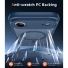 FNTCASE for iPhone 17 Pro Case Clear Magnetic with Screen Protector | Anti Yellowing, Compatible with Magsafe, Rugged Shockproof Protective, Transparent Cell Phone Cover(C-Blue)