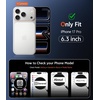 FNTCASE for iPhone 17 Pro Case Clear Magnetic with Screen Protector | Anti Yellowing, Compatible with Magsafe, Rugged Shockproof Protective, Transparent Cell Phone Cover(B-B Black)