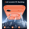 FNTCASE for iPhone 17 Pro Case Clear Magnetic with Screen Protector | Anti Yellowing, Compatible with Magsafe, Rugged Shockproof Protective, Transparent Cell Phone Cover(C-Orange)