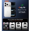 FNTCASE for iPhone 17 Pro Case Clear Magnetic with Screen Protector | Anti Yellowing, Compatible with Magsafe, Rugged Shockproof Protective, Transparent Cell Phone Cover(B-A A Orange)