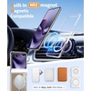 FNTCASE for iPhone 17 Pro Case Clear Magnetic with Screen Protector | Anti Yellowing, Compatible with Magsafe, Rugged Shockproof Protective, Transparent Cell Phone Cover(A-Clear White)