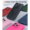 FNTCASE for iPhone 17 Pro Case Clear Magnetic with Screen Protector | Anti Yellowing, Compatible with Magsafe, Rugged Shockproof Protective, Transparent Cell Phone Cover(D-Black Soild)