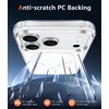 FNTCASE for iPhone 17 Pro Case Clear Magnetic with Screen Protector | Anti Yellowing, Compatible with Magsafe, Rugged Shockproof Protective, Transparent Cell Phone Cover(B-C White)