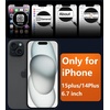 FNTCASE for iPhone 17 Pro Case Clear Magnetic with Screen Protector | Anti Yellowing, Compatible with Magsafe, Rugged Shockproof Protective, Transparent Cell Phone Cover(C-Black Magnet)