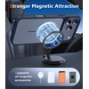 FNTCASE for iPhone 17 Pro Case Clear Magnetic with Screen Protector | Anti Yellowing, Compatible with Magsafe, Rugged Shockproof Protective, Transparent Cell Phone Cover(D-Soild Blue)
