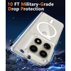 FNTCASE for iPhone 17 Pro Case Clear Magnetic with Screen Protector | Anti Yellowing, Compatible with Magsafe, Rugged Shockproof Protective, Transparent Cell Phone Cover(A-B Clear)