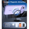 FNTCASE for iPhone 17 Pro Case Clear Magnetic with Screen Protector | Anti Yellowing, Compatible with Magsafe, Rugged Shockproof Protective, Transparent Cell Phone Cover(C-Purple)