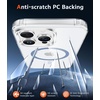 FNTCASE for iPhone 17 Pro Case Clear Magnetic with Screen Protector | Anti Yellowing, Compatible with Magsafe, Rugged Shockproof Protective, Transparent Cell Phone Cover(B-A Blue Magnetic)