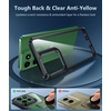 FNTCASE for iPhone 17 Pro Case Clear Magnetic with Screen Protector | Anti Yellowing, Compatible with Magsafe, Rugged Shockproof Protective, Transparent Cell Phone Cover(D-Black)