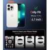 FNTCASE for iPhone 17 Pro Case Clear Magnetic with Screen Protector | Anti Yellowing, Compatible with Magsafe, Rugged Shockproof Protective, Transparent Cell Phone Cover(B-Alpine Green)