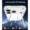 FNTCASE for iPhone 17 Pro Case Clear Magnetic with Screen Protector | Anti Yellowing, Compatible with Magsafe, Rugged Shockproof Protective, Transparent Cell Phone Cover(B-A White)