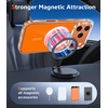 FNTCASE for iPhone 17 Pro Case Clear Magnetic with Screen Protector | Anti Yellowing, Compatible with Magsafe, Rugged Shockproof Protective, Transparent Cell Phone Cover(B-C Orange)