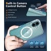 FNTCASE for iPhone 17 Pro Case Clear Magnetic with Screen Protector | Anti Yellowing, Compatible with Magsafe, Rugged Shockproof Protective, Transparent Cell Phone Cover(B-Transparent Magnetic)
