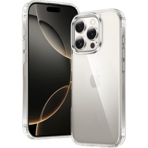 FNTCASE for iPhone 17 Pro Case Clear Magnetic with Screen Protector | Anti Yellowing, Compatible with Magsafe, Rugged Shockproof Protective, Transparent Cell Phone Cover(B-A clear)