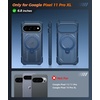 FNTCASE for Google Pixel 11 Pro XL Case with 360 Spin Magnetic Kickstand | Screen Protector, Compatible with MagSafe, Heavy Duty 20FT Military-Grade Drop Protection, Non-Slip, Shockproof Rugged(Blue Translucent)