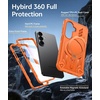 FNTCASE for Samsung Galaxy Z Flip 8 Case with Built-in Kicktand Black | Hinge Protection, Screen Protector, 20FT Military Grade Drop Proof Heavy Duty Rugged Shockproof Protective Sturdy Phone Cover(T-Orange)