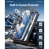 FNTCASE for Samsung Galaxy Z Flip 8 Case with Built-in Kicktand Black | Hinge Protection, Screen Protector, 20FT Military Grade Drop Proof Heavy Duty Rugged Shockproof Protective Sturdy Phone Cover(T-Black)