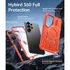 FNTCASE for Samsung Galaxy Z Flip 8 Case with Built-in Kicktand Black | Hinge Protection, Screen Protector, 20FT Military Grade Drop Proof Heavy Duty Rugged Shockproof Protective Sturdy Phone Cover(Dark Orange)