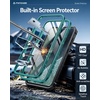 FNTCASE for Samsung Galaxy Z Flip 8 Case with Built-in Kicktand Black | Hinge Protection, Screen Protector, 20FT Military Grade Drop Proof Heavy Duty Rugged Shockproof Protective Sturdy Phone Cover(Green)