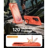 FNTCASE for Samsung Galaxy Z Flip 8 Case with Built-in Kicktand Black | Hinge Protection, Screen Protector, 20FT Military Grade Drop Proof Heavy Duty Rugged Shockproof Protective Sturdy Phone Cover(Dark Orange)