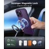 FNTCASE for iPhone 15 Pro Case with 360 Spin Magnetic Stand Black | Compatible with Magsafe,Screen Protector,Full Camera Protection,Translucent Matte Military Grade Shockproof Phone Cover(Purple)